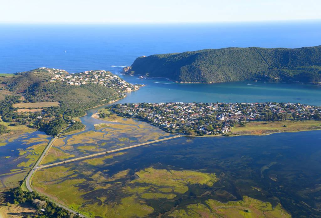 Udsigt over kystlandskabet på Garden Route i Sydafrika