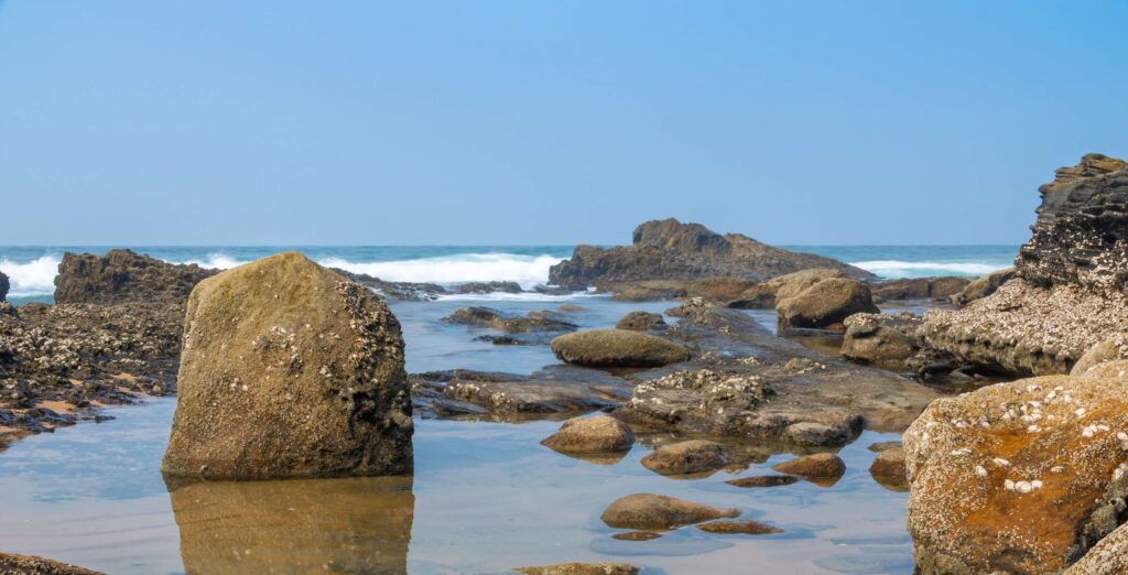 Klipper, sten og hav i Sydafrika.