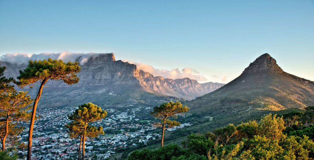 Udsigt til Taffelbjerget i Cape Town