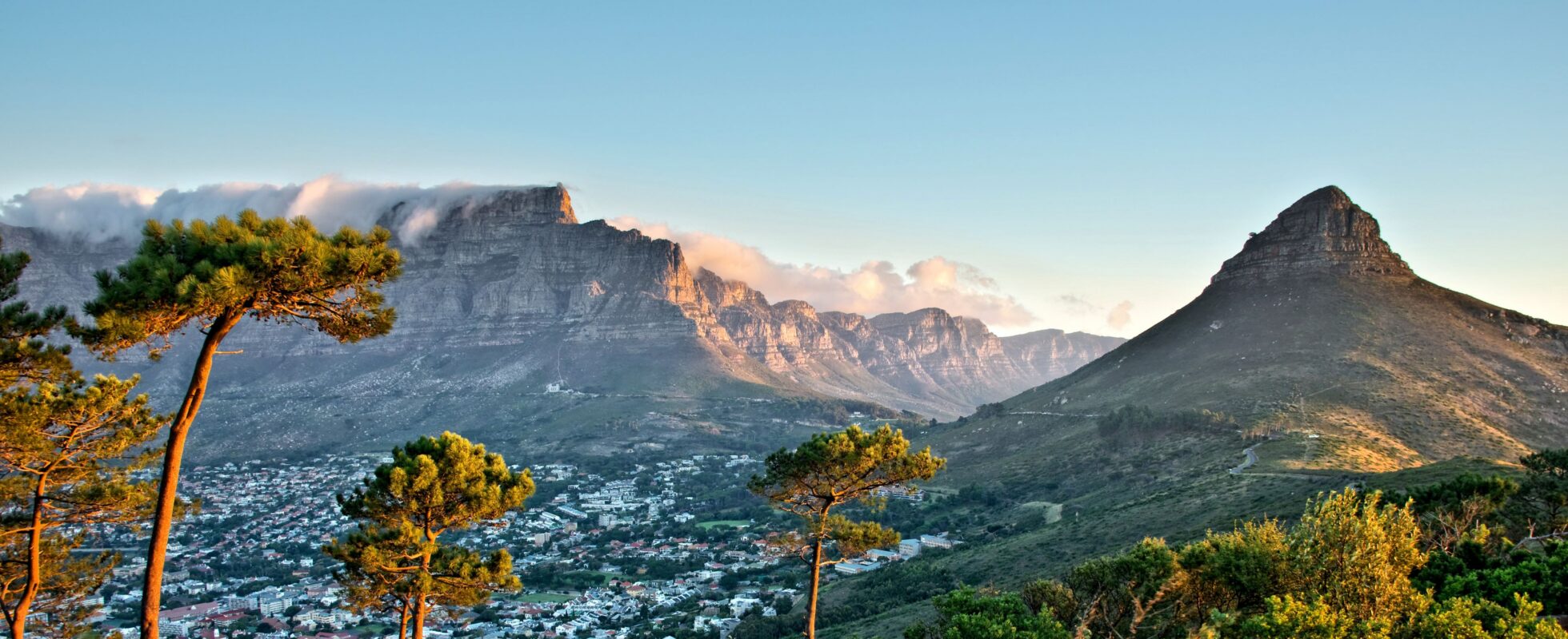Udsigt til Taffelbjerget i Cape Town