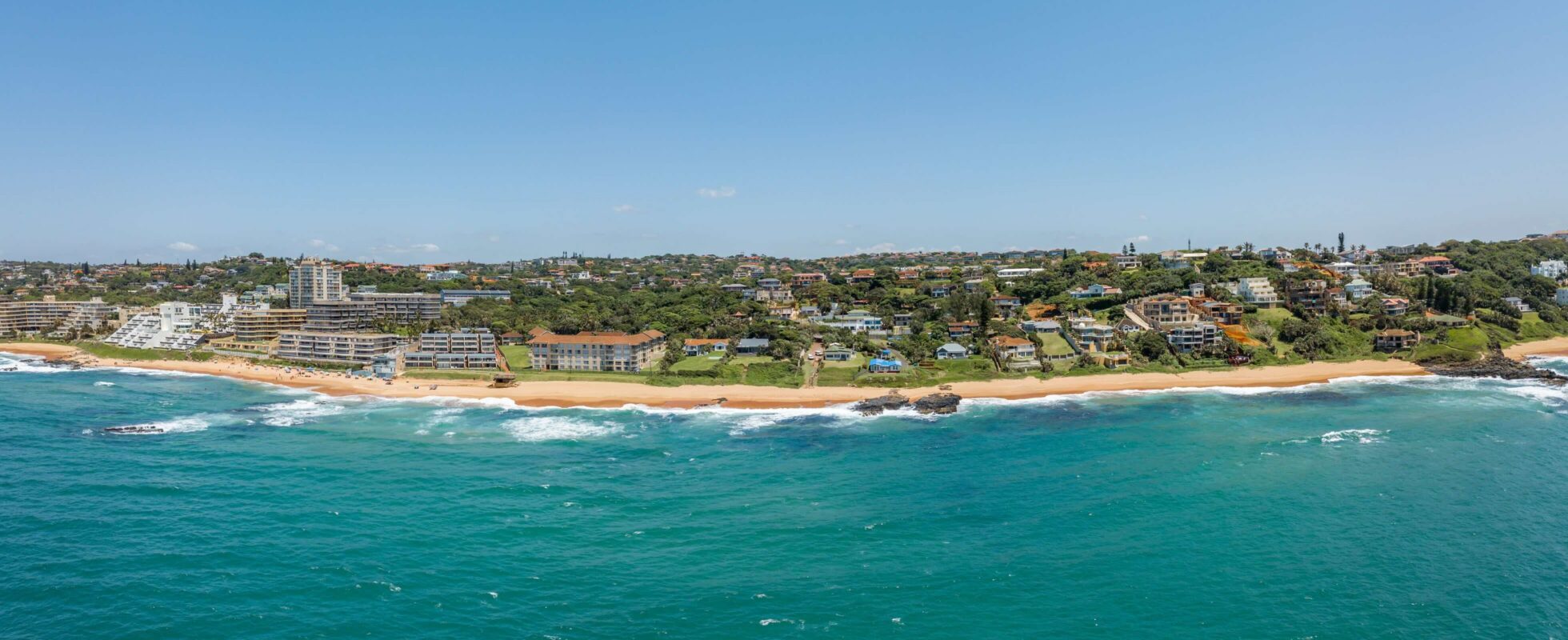 Udsigt over kysten ved Ballito